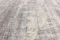 ECARPETGALLERY 5'0" x 7'7" Stripes Galleria Hand-knotted Area Rug for Living Room, Dining Room and Bedroom in Grey