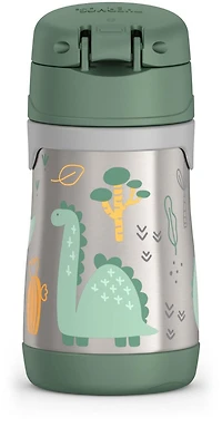 Bouteille de paille en acier inoxydable isolée sous vide Thermos Baby de 10 oz, Dinosaure 10 Oz, Dinosaure