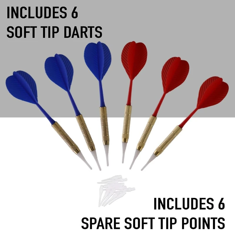 Harrows Electro 3 Soft‑Tip Electronic Dartboard – Indoor Game, Auto‑Scoring, 26 Games/185 Variations, 6 Soft‑Tip Darts, Up to 8 Players.