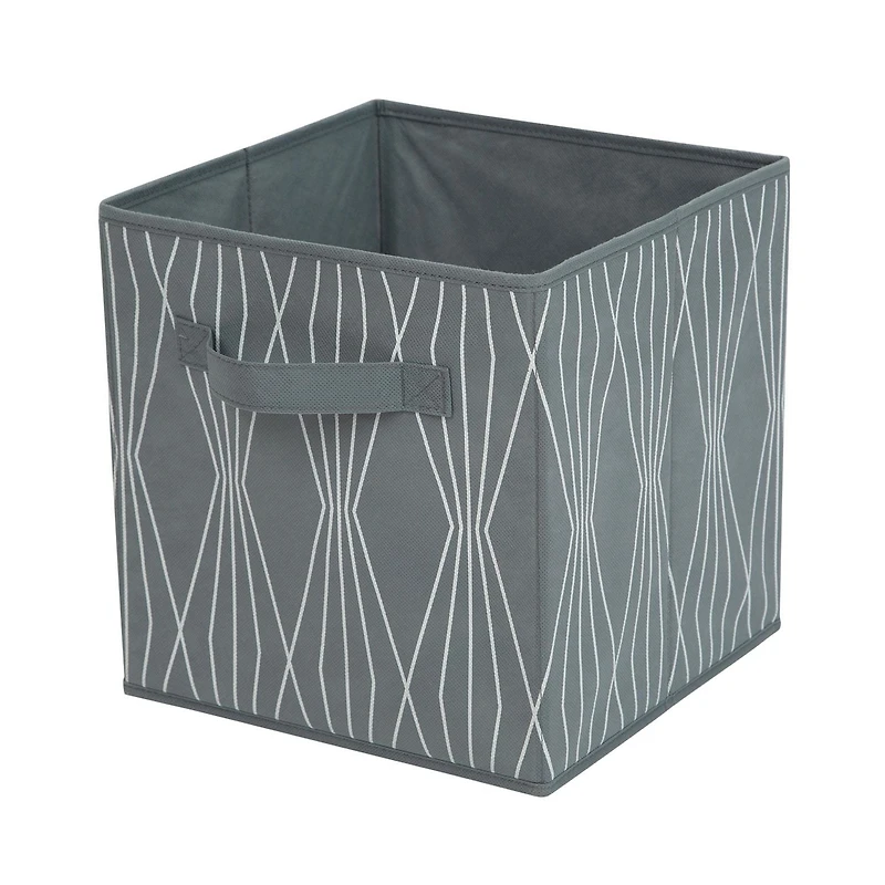 Panier de rangement en tissu Mainstays - Pliable, idéal pour la chambre d'enfant, la salle de jeux, le placard et l'organisation de la maison Taille assemblé : 26.7cmx26.7cmx27.9cm; Plusieurs couleurs en option.