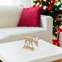 Support Pour Figurine De Renne En Métal Doré (Penché) - Lot De 2