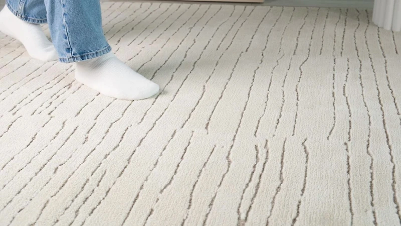 Rug Branch Tapis d'intérieur touffeté à la main moderne bohème gris beige Maya