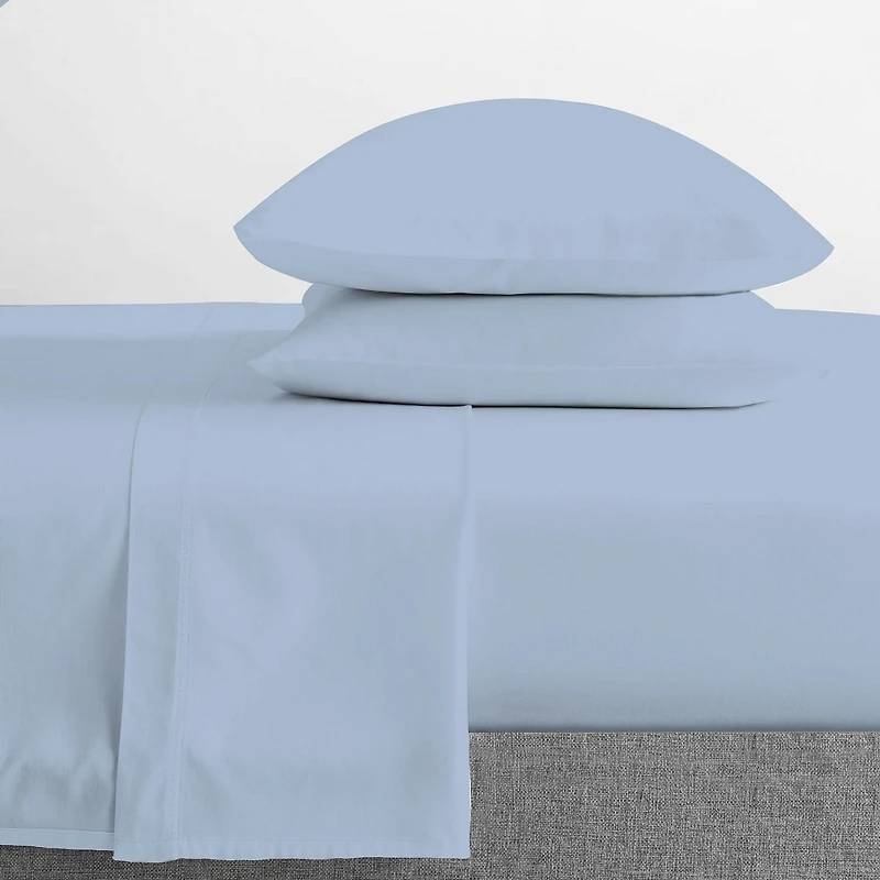 Johnson Home 500 Thread Count Cotton Sheet Set Sky Blue (Queen)