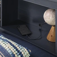 Tête de lit bibliothèque Simple, fini Myrtille, collection Aviron de Meubles South Shore