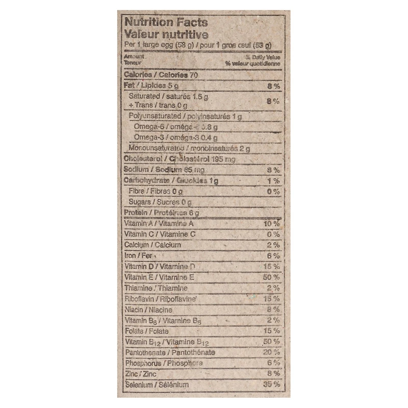 Naturegg Omega 3 Large Eggs, 12 eggs/carton