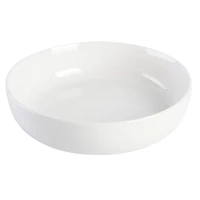 Gibson Home White Deco 16 Piece Double Bowl Dinnerware Set - White
