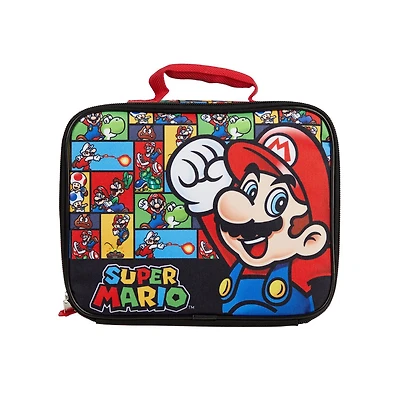 Super Mario Insulated Lunch Bag 7.5" X 9.5" X 4", Super Mario Lunch Bag