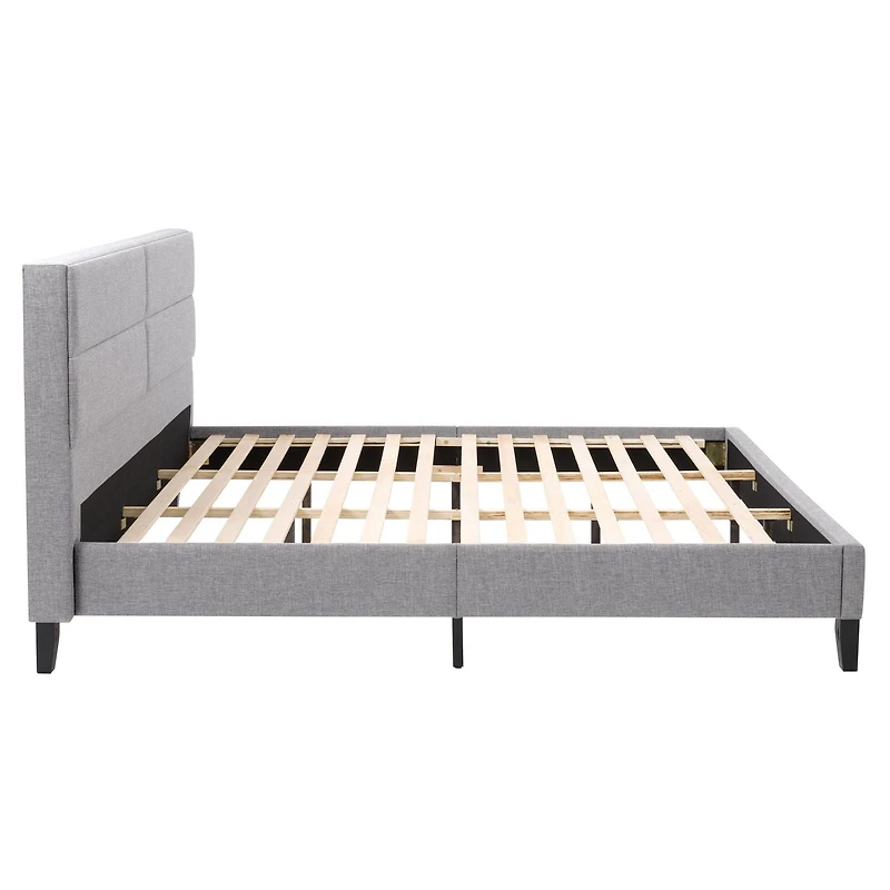 Bellevue Upholstered King Panel Bed with Slats and Headboard