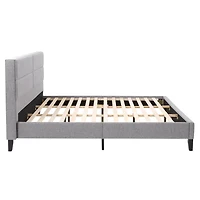 Bellevue Upholstered King Panel Bed with Slats and Headboard