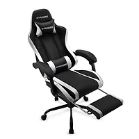 Chaise de jeu ergonomique GTRACING GTWD-200 avec coussins réglables et repose-pieds Chaise de jeu avec repose-pieds rétractable