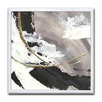 Designart Glam Painted Arcs II Framed Wall Art