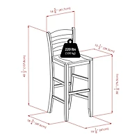 Parkland 5pc High table with baskets, item 94559
