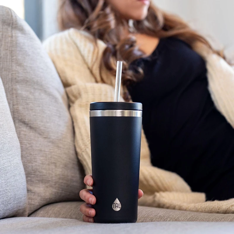 TAL Stainless Steel Tumbler 24 fl oz, Black, Water Bottle