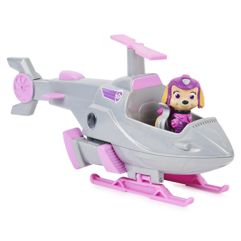 PAW Patrol, Véhicule transformable de luxe du film avec figurine Stella articulée à collectionner, jouets pour les enfants à partir de 3 ans