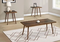 Monarch Specialties  Ens De Tables, Ensemble De 3 Pièces, Accent, Café, Bout, Salon, Noyer Foncé, Contemporain, Moderne