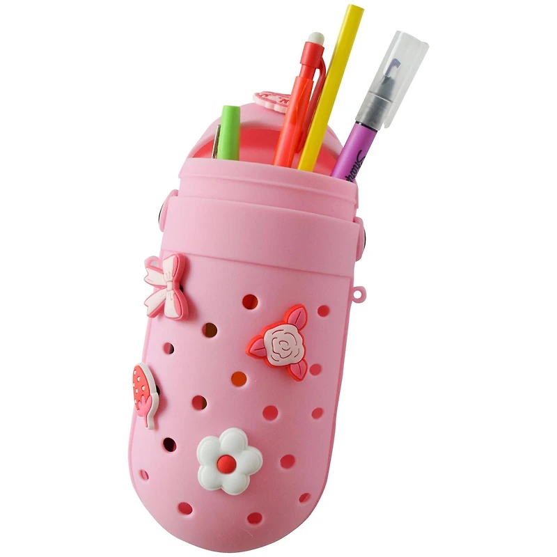 Art 101 Charm Pencil Pouch, Soft Pink, Pink charm pencil pouch