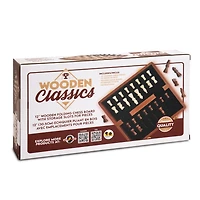 Tradeopia Folding Wooden Chess Set, 12-Inch Wooden Folding Chess Board