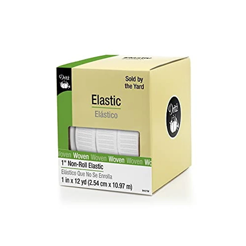 Élastique non-roulant Dritz 1", blanc, 12 yd