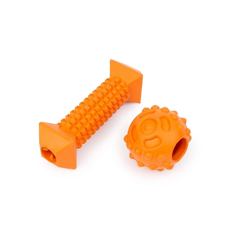 One Paw, 2 Pack Rubber Chew Dog Toy, Small, Treat Dispenser, Chew for Dog Toy