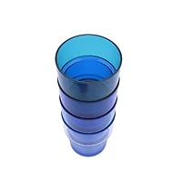 Ensemble pichet Mainstays de 3 pintes en acrylique bleu et gobelet empilable de 14 onces