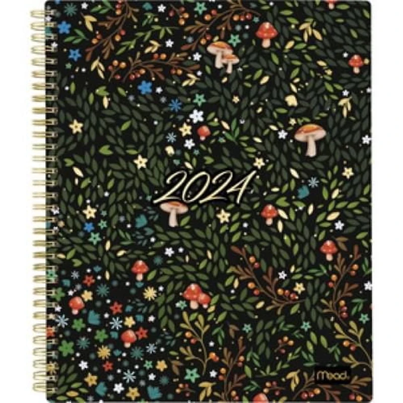 Mead Large Garden Party Dark 2024 Weekly/Monthly Planner