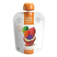 Love Child Organics Superblends Apples, Sweet Potatoes, Carrots + Blueberries Puree 128ml Pouch, 128 mL