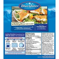BlueWater Seafoods Crunchy Breaded Haddock, Wild Caught Haddock, Frozen, 7 Count, 525 g, Crunchy breaded haddock fillets