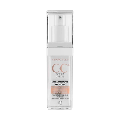 Marcelle CC Crème FPS 35, 30 mL Hydratant teinté ultime pour éclat parfait.