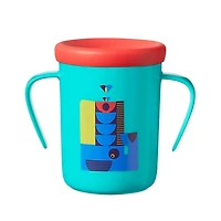 Tommee Tippee Easiflow 360° Spill-Proof Trainer Cup with Travel Lid, Whale – 8oz, 12m+, 1pk