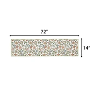 Beautiful Home by Drew Barrymore Wildflower Quilted Print Fabric Table Runner, Multiple, 72"W x 14"L
