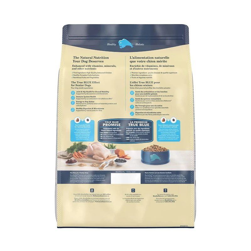 Blue Buffalo Life Protection Formula Natural Senior Dry Dog Food, Chicken and Brown Rice 4.5KG