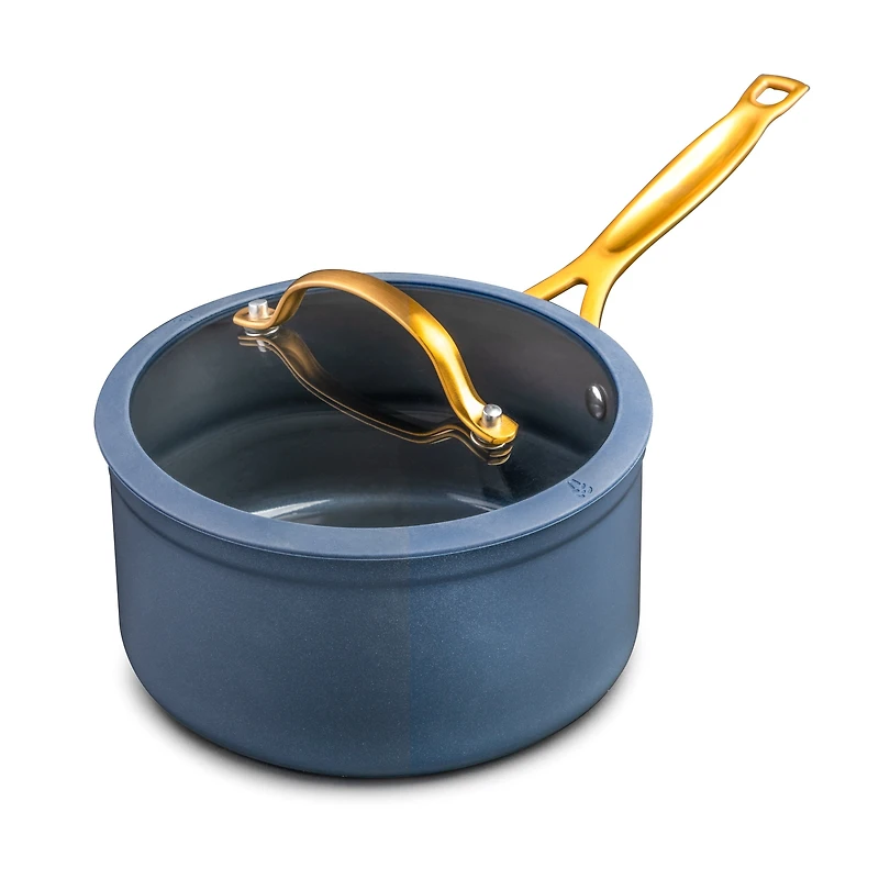 Batterie de cuisine 12 pièces antiadhésive Signature Thyme & Table - Bleu