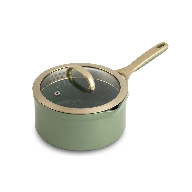 Batterie de cuisine antiadhésive 12 pièces Thyme & Table Suprême - Olive