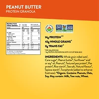 Love Crunch Organic Protein Peanut Butter Granola 312g Pouch, Organic Protein Granola 312g