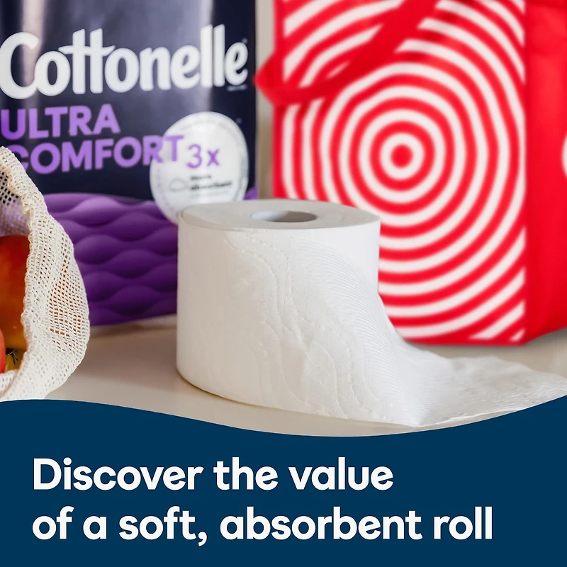 Cottonelle Ultra Comfort Toilet Paper, Strong Toilet Tissue, 12 Mega Rolls (12 Mega Rolls = 48 Regular Rolls), 244 Sheets Per Roll