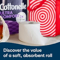 Cottonelle Ultra Comfort Toilet Paper, Strong Toilet Tissue, 12 Mega Rolls (12 Mega Rolls = 48 Regular Rolls), 244 Sheets Per Roll