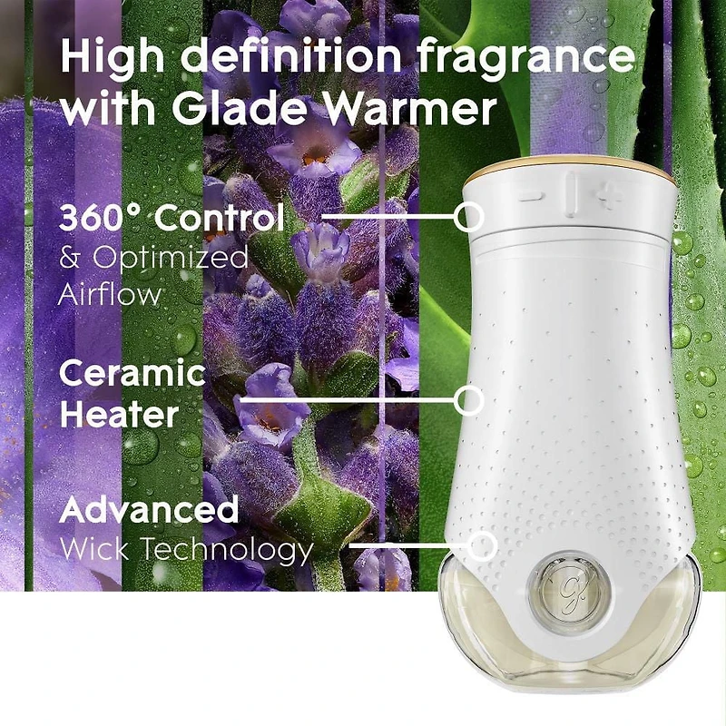 Glade Branchées® Huile parfumée Recharge, Lavande paisible et Aloès