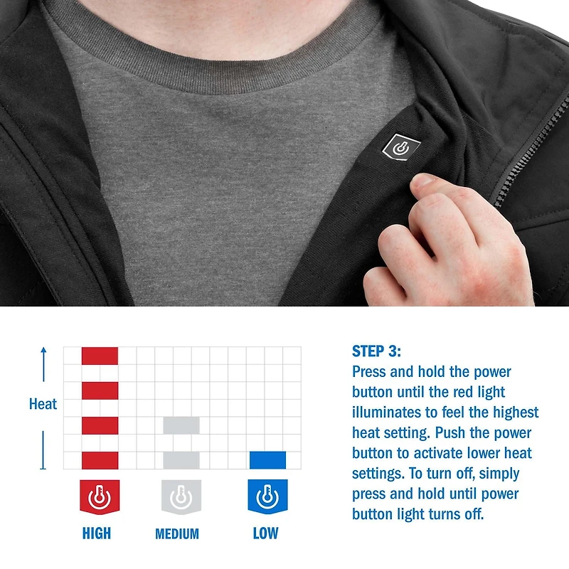 HART 20-Volt Men's Heated Medium-Duty Jacket Kit With Battery, Black, M-XL