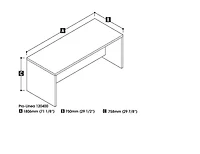 Bestar Pro-Linea Bureau sans caisson