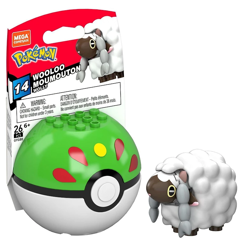 Figurine Wooloo Pokémon à Construire - 19 Blocs