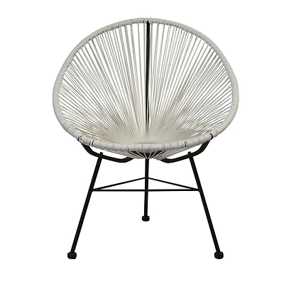 Mia Kids Lounge Chair Acapulco Style – Lightweight and Durable Design for Indoor and Outdoor Use, Featuring a Comfortable Woven Seat and Sturdy Metal Frame, Perfect for Playrooms, Patios, or Backyard