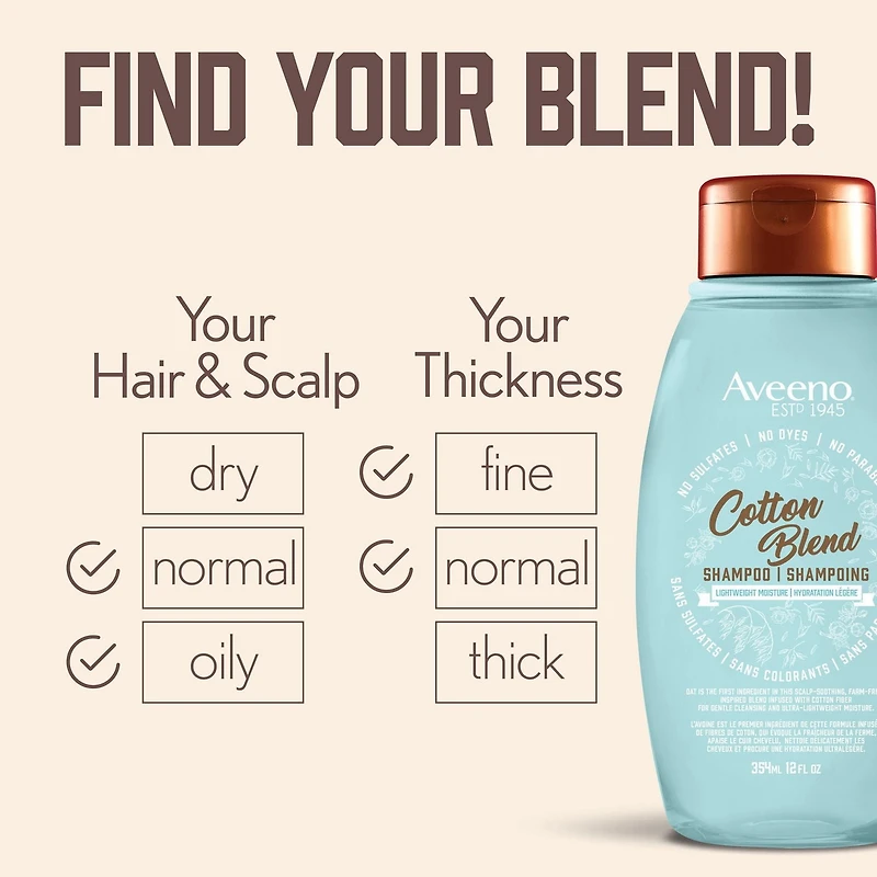 Aveeno Cotton Blend Light Moisture Sulfate-Free Conditioner