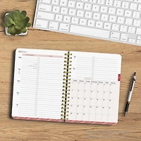 Plato Black Solid 2024 6x7.75 Inch 18 Months Desk Planner, July 2023 - December 2024, 9781975457396