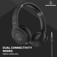 Audio-Technica ATH-S220BTBK Wireless On Ear Headphones, Black