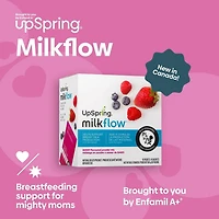 UpSpring Milkflow, mélange en poudre a saveur de BAIES, aide a stimuler la production de lait maternel, 16ct