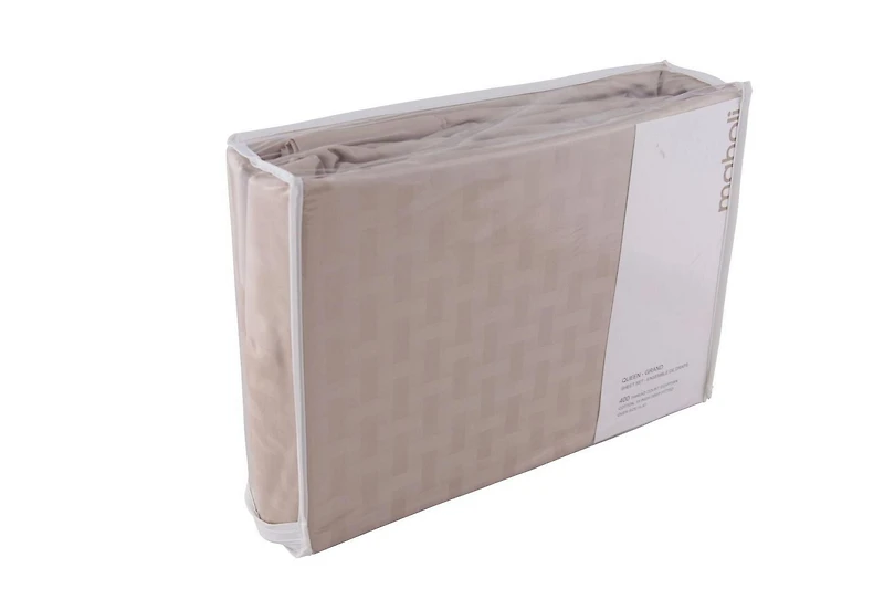 Ambassador Ensemble de draps en coton de 400 fils au pouce carré motif de bambou de Maholi