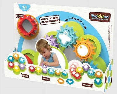 Yookidoo - Forme & Tourne Trieur d'engenages - 1 à 3 ans Trieur de formes