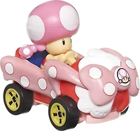 Personnages et karts de Mario Kart Toadette Fille D'Anniversaire véhicule Hot Wheels en métal moulé sous pression à l’échelle 1:64
