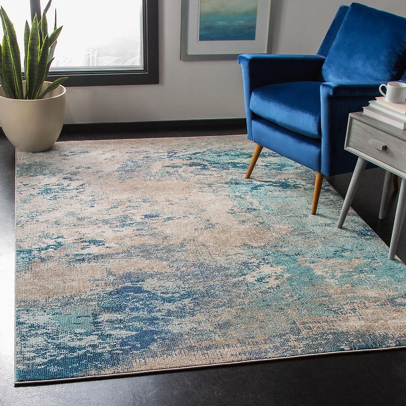 SAFAVIEH Madison Oscar Abstract Distressed Area Rug