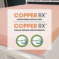 Dream Serenity 3" COPPER RX Memory Foam Mattress Topper, Double